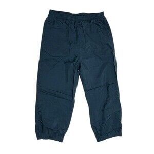 VTG 90s Y2K Baggy Lands End Nylon Warm Up Wind Pants Retro Joggers Teal M